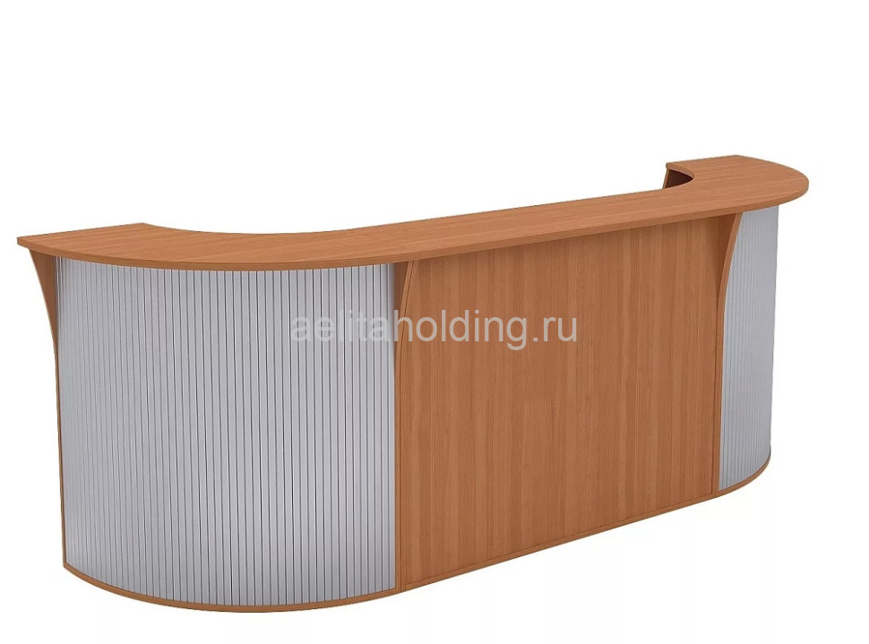 Стойка ресепшн Рива 3140х950х1150 с роллетой 